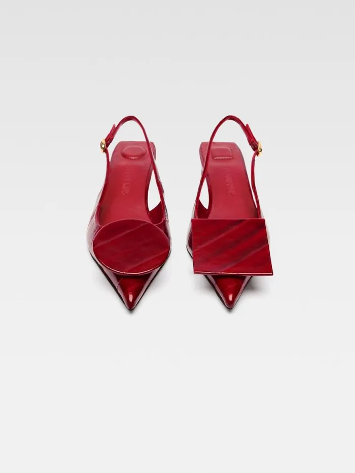 The Low Duelo Slingbacks Dark Red Women JACQUEMUS Shoes The Low Duelo Slingbacks Dark Red Women JACQUEMUS Shoes