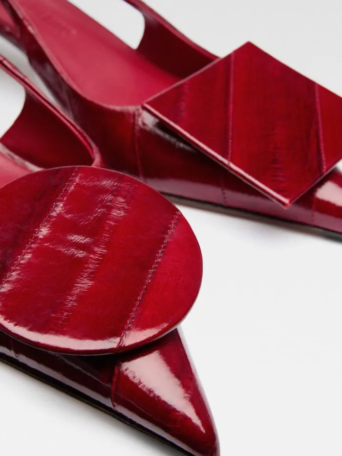 The Low Duelo Slingbacks Dark Red Women JACQUEMUS Shoes The Low Duelo Slingbacks Dark Red Women JACQUEMUS Shoes