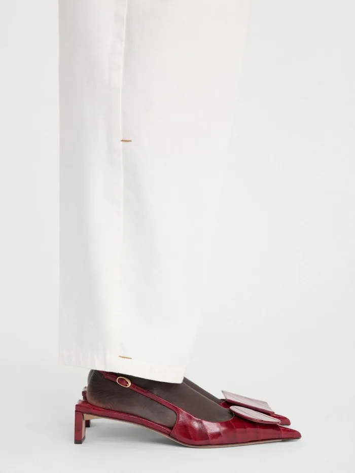 The Low Duelo Slingbacks Dark Red Women JACQUEMUS Shoes The Low Duelo Slingbacks Dark Red Women JACQUEMUS Shoes