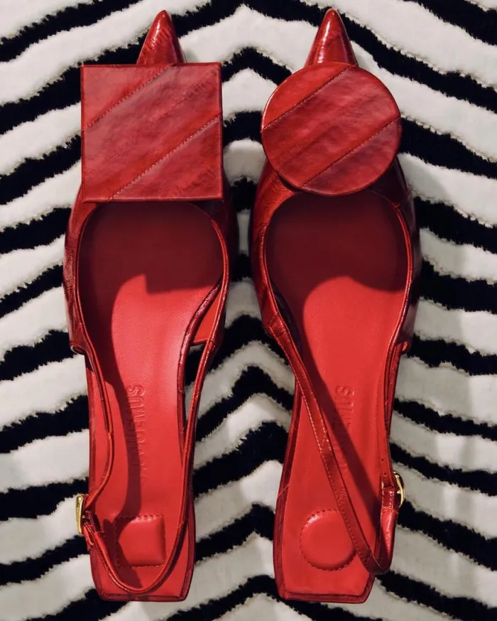 The Low Duelo Slingbacks Dark Red Women JACQUEMUS Shoes The Low Duelo Slingbacks Dark Red Women JACQUEMUS Shoes