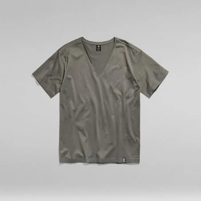 Tops and Tshirts Women GStar RAW Essential Loose Deep VNeck TShirt Granite