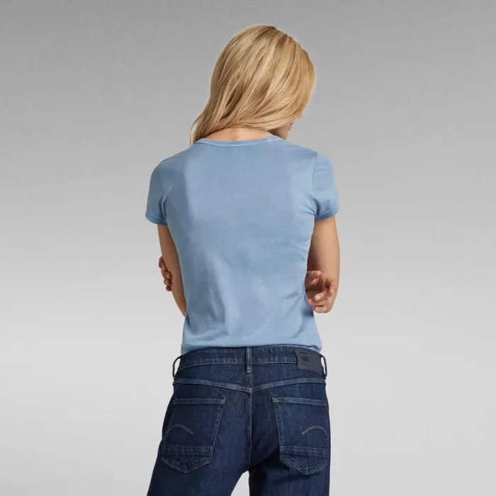 Tops and Tshirts Women GStar RAW Eyben Slim TShirt Over Dyed Lake