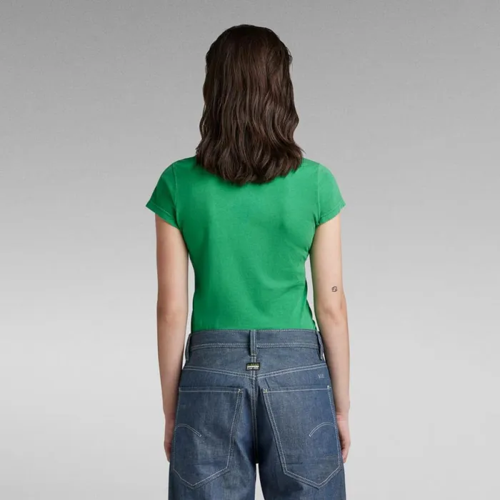 Tops and Tshirts Women GStar RAW Eyben Slim VNeck TShirt Jolly Green Gd