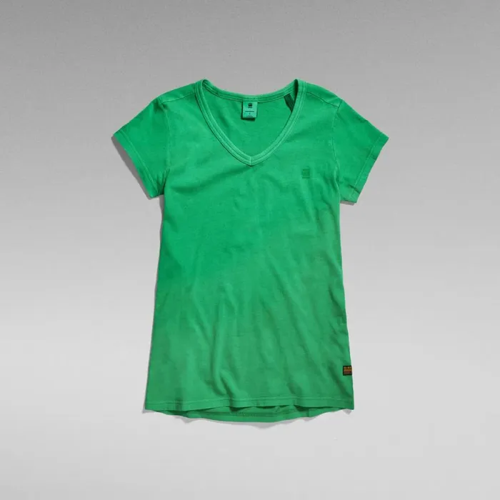 Tops and Tshirts Women GStar RAW Eyben Slim VNeck TShirt Jolly Green Gd