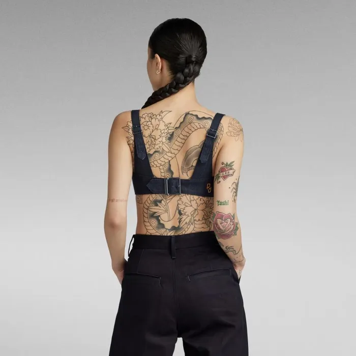 Tops and Tshirts Women GStar RAW GSRR Bralette Top Raw Denim