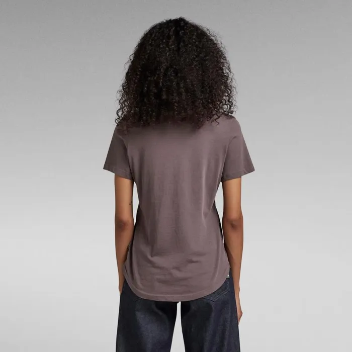Tops and Tshirts Women GStar RAW Raw Slim Round Neck TShirt Dark Taupe Fungi