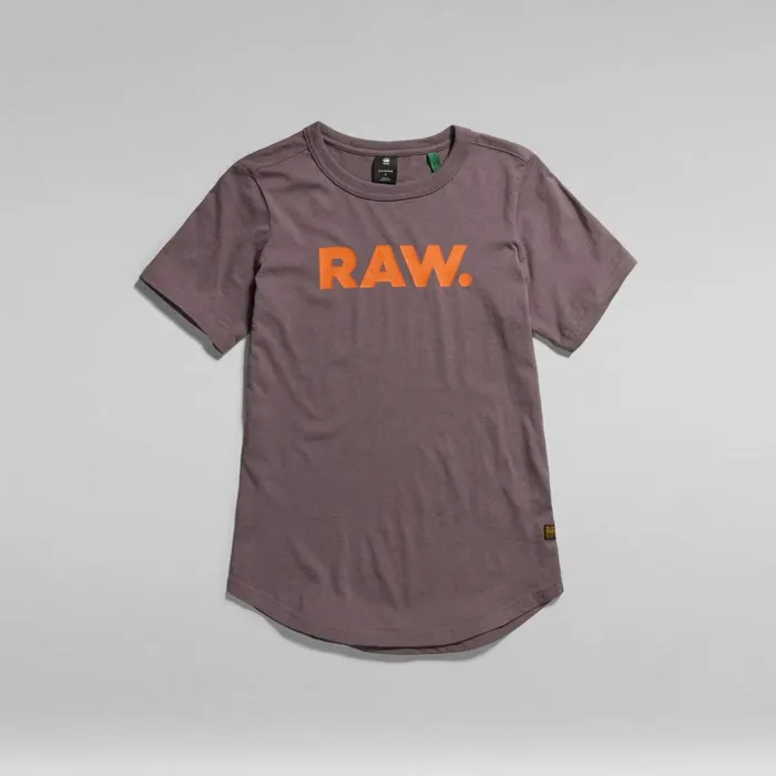 Tops and Tshirts Women GStar RAW Raw Slim Round Neck TShirt Dark Taupe Fungi