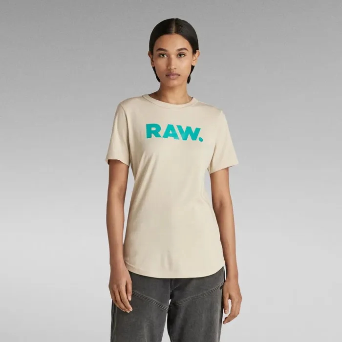 Tops and Tshirts Women GStar RAW RAW Slim TShirt Brown Rice