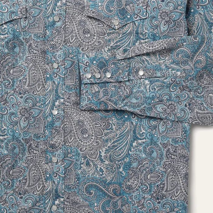 Western Shirts Men Stetson Paisley Western Shirt Green