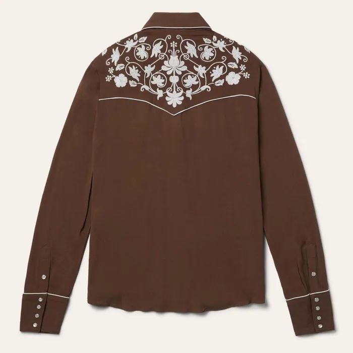 Western Shirts Women Stetson Classic Western Snap Shirt Brown
