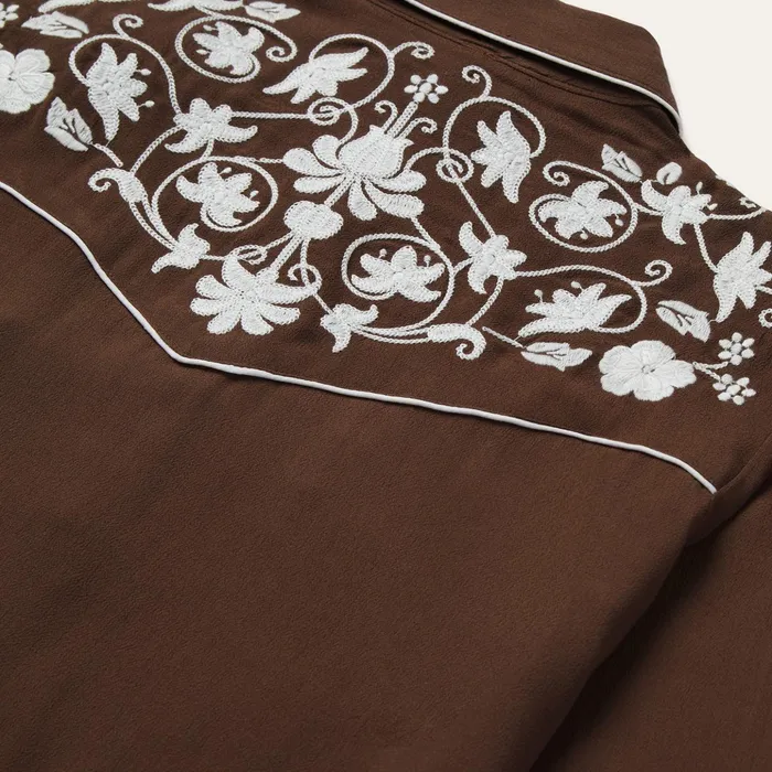 Western Shirts Women Stetson Classic Western Snap Shirt Brown