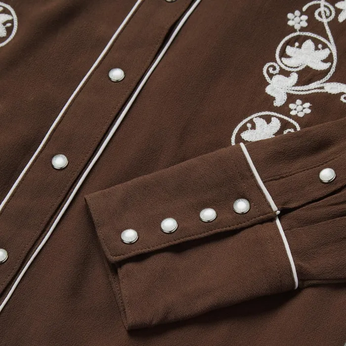 Western Shirts Women Stetson Classic Western Snap Shirt Brown