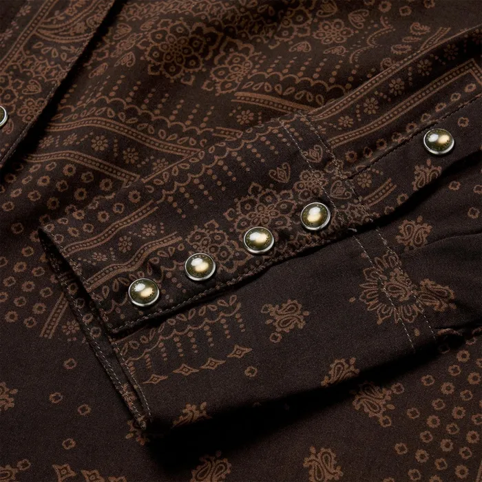 Western Shirts Women Stetson Patchwork Bandana Print Shirt Patchwork Bandana Print Shirt