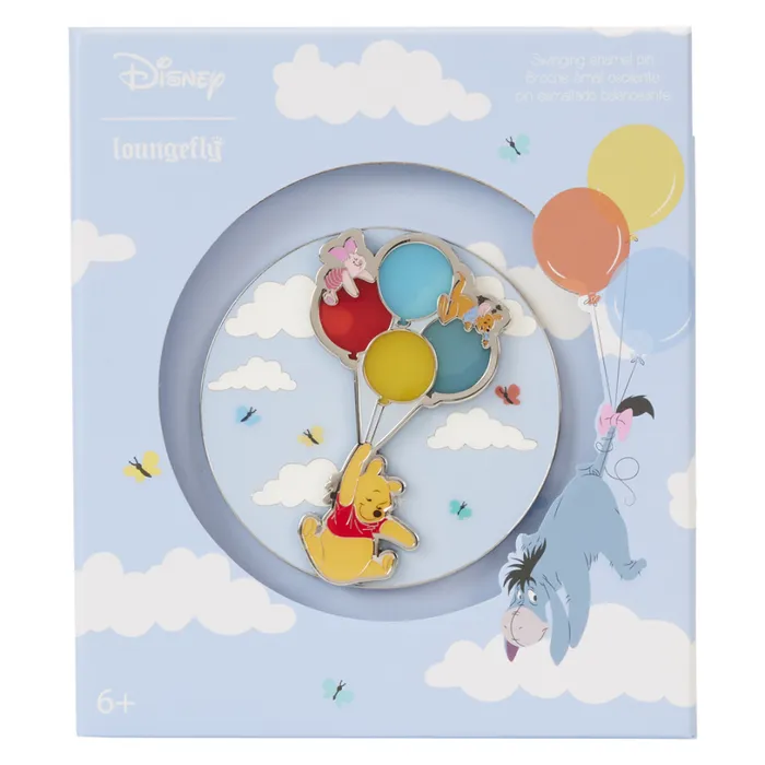 Winnie The Pooh and Friends Floating Balloons 3 Unisex Loungefly Enamel Pins