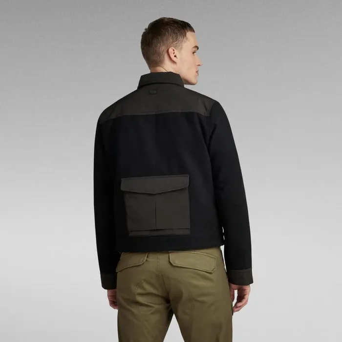 Winter Coats Men GStar RAW Short Wool Jacket Dark Black