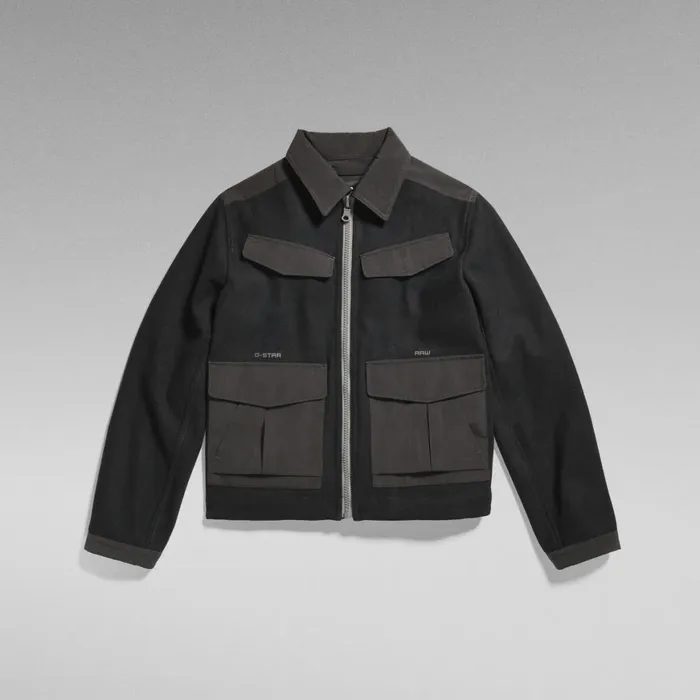 Winter Coats Men GStar RAW Short Wool Jacket Dark Black