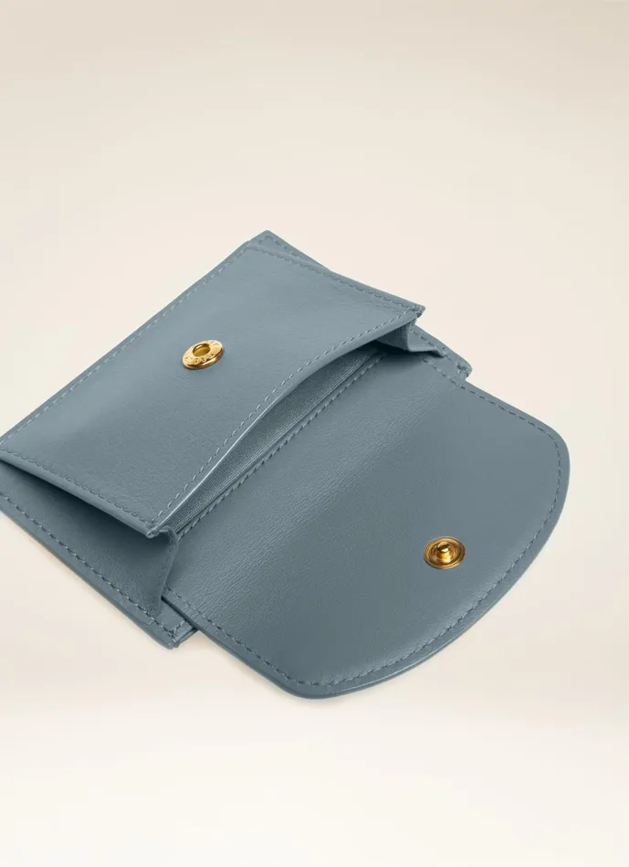 Women Bally Wallets Belky 8211 Leather Card Holder In Blue