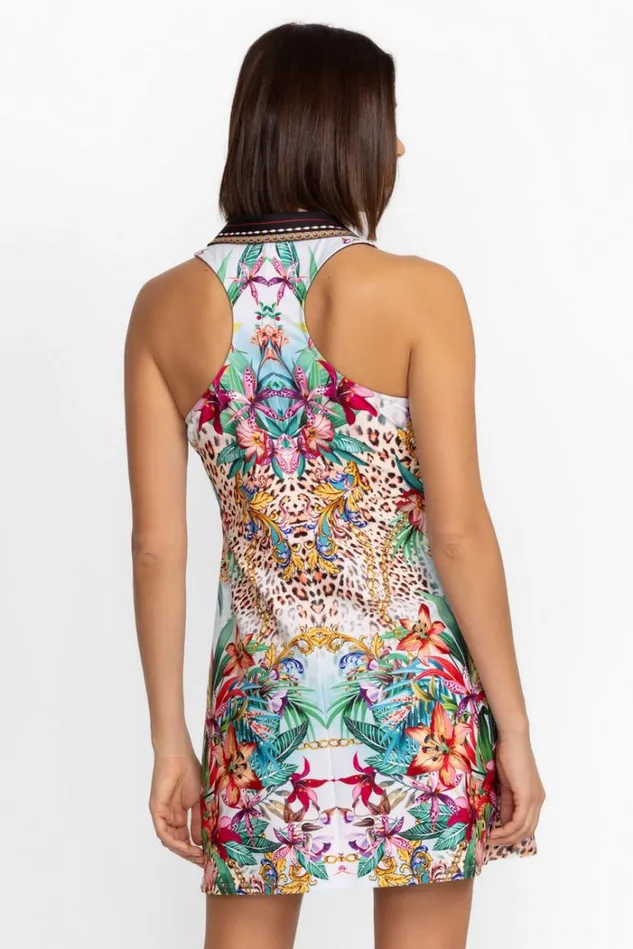 Women Bee Active Polo Tank Dress Miller Tigre Scarf Print Johnny Was Active Women Bee Active Polo Tank Dress Miller Tigre Scarf Print Johnny Was Active