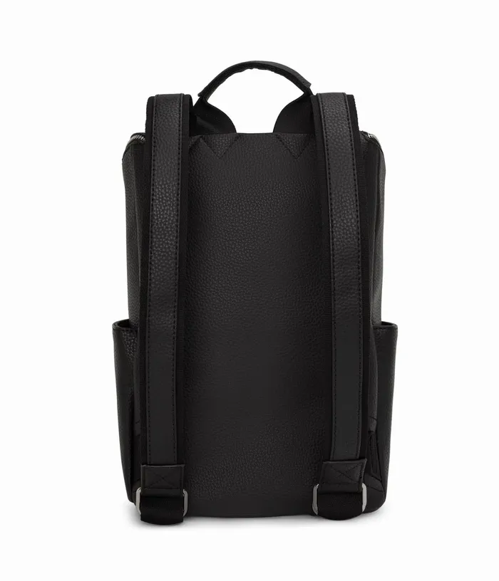 Women Brave Vegan Backpack 8211 Purity Black Matt and Nat Diaper Bags
