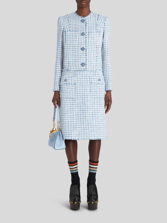 Women Check Boucl Jacket Etro Jackets