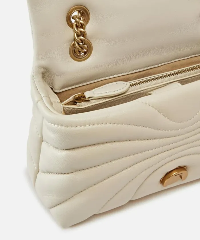 Women Crossbody Bags Pinko Love Bag Puff Butterfly Mini Nappa Leather Crossbody Bag Whitewhiteantique Gold Women Crossbody Bags Pinko Love Bag Puff Butterfly Mini Nappa Leather Crossbody Bag Whitewhiteantique Gold