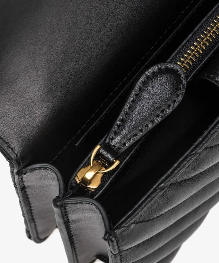 Women Crossbody Bags Pinko Mini Love Bag One Chevron Blackantique Gold Women Crossbody Bags Pinko Mini Love Bag One Chevron Blackantique Gold