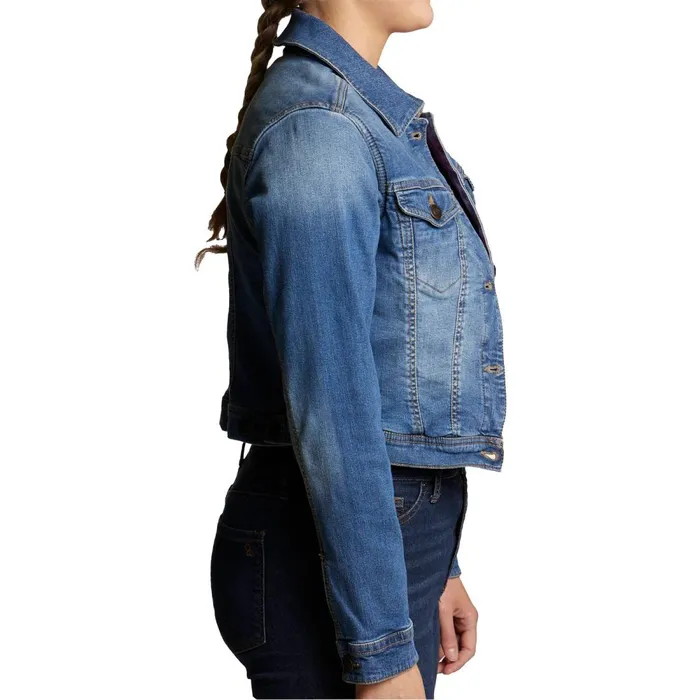 WOMEN Denim Jacket Denim Justin Boots Outerwear