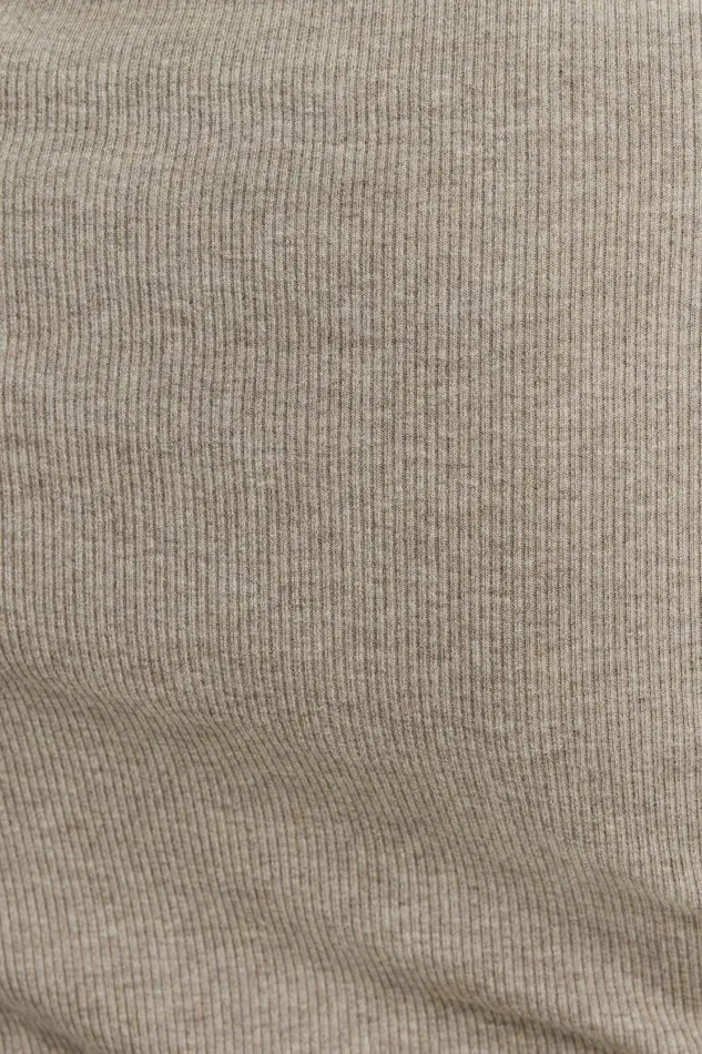 Women Dynamite Tops Olive Ribbed Hip T Shirt Brown