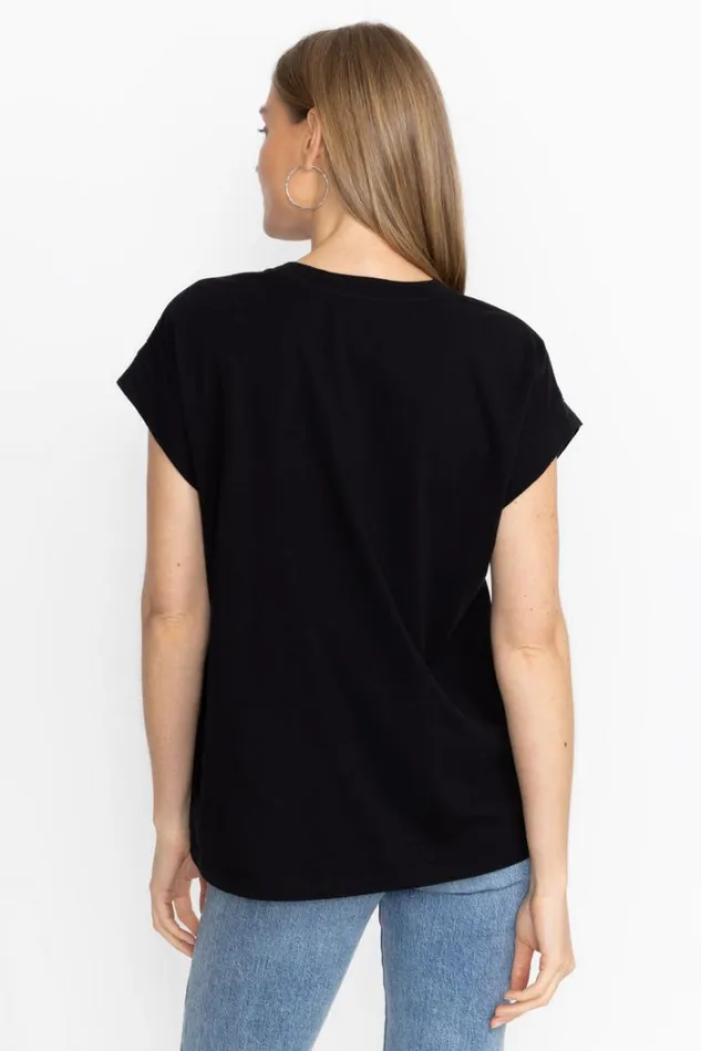 Women EDIE RELAXED TEE Black Johnny Was Tops Women EDIE RELAXED TEE Black Johnny Was Tops
