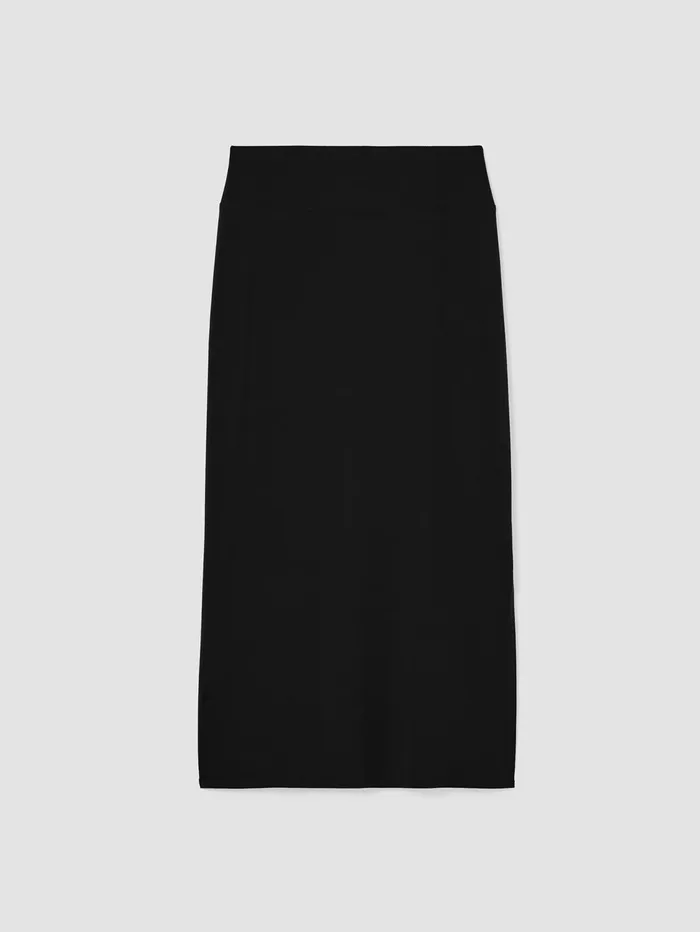 Women Eileen Fisher Dresses and Skirts Stretch Jersey Knit Straight Skirt Black