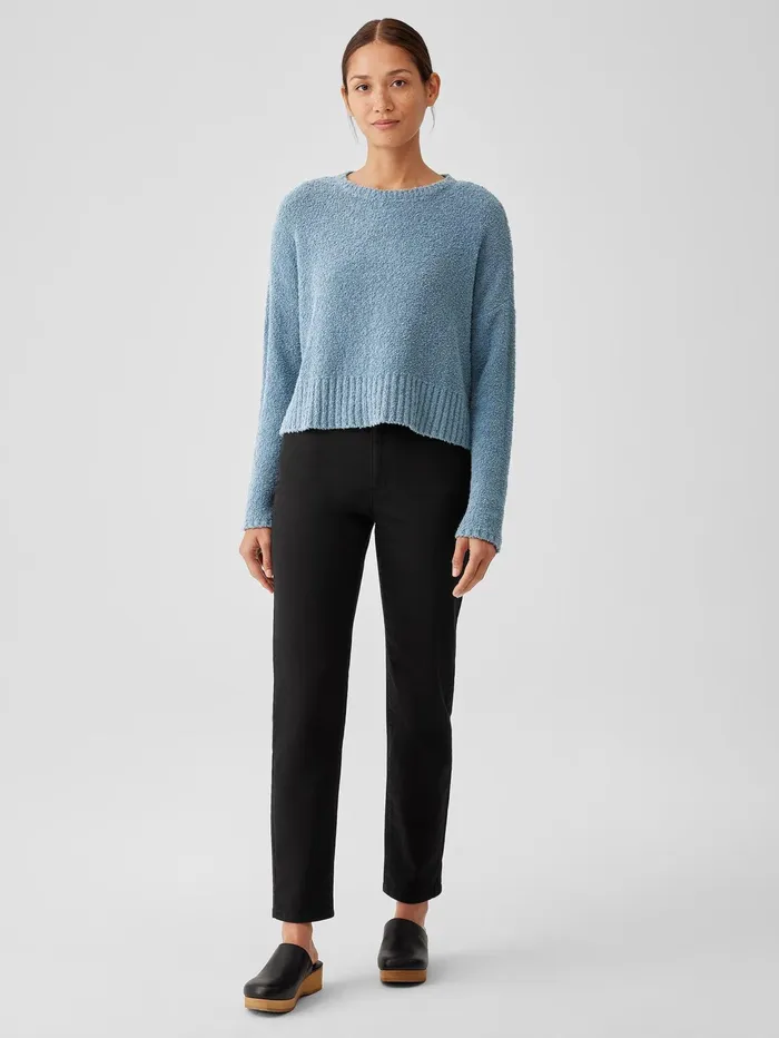 Women Eileen Fisher Pants Shorts and Jumpsuits Organic Cotton Denim Slim Jean Black