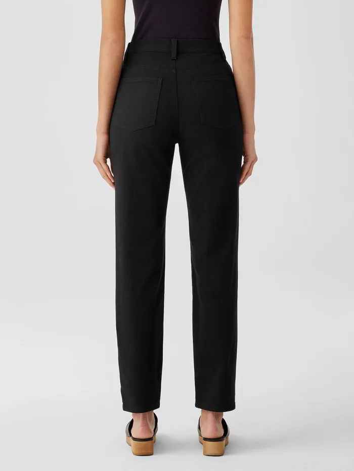 Women Eileen Fisher Pants Shorts and Jumpsuits Organic Cotton Denim Slim Jean Black