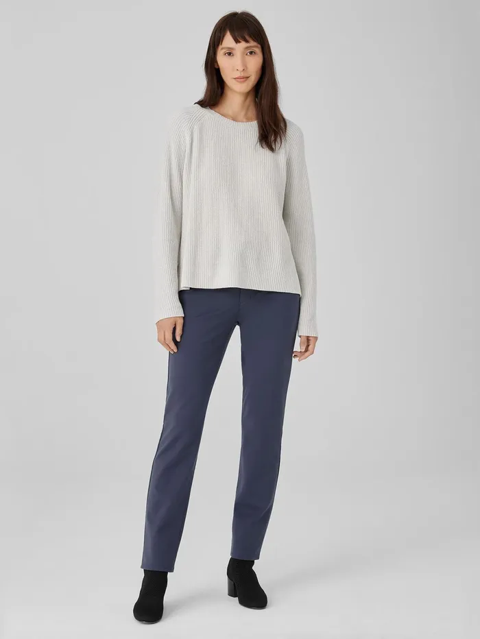 Women Eileen Fisher Pants Shorts and Jumpsuits Washable Flex Ponte Slim Jean Ocean