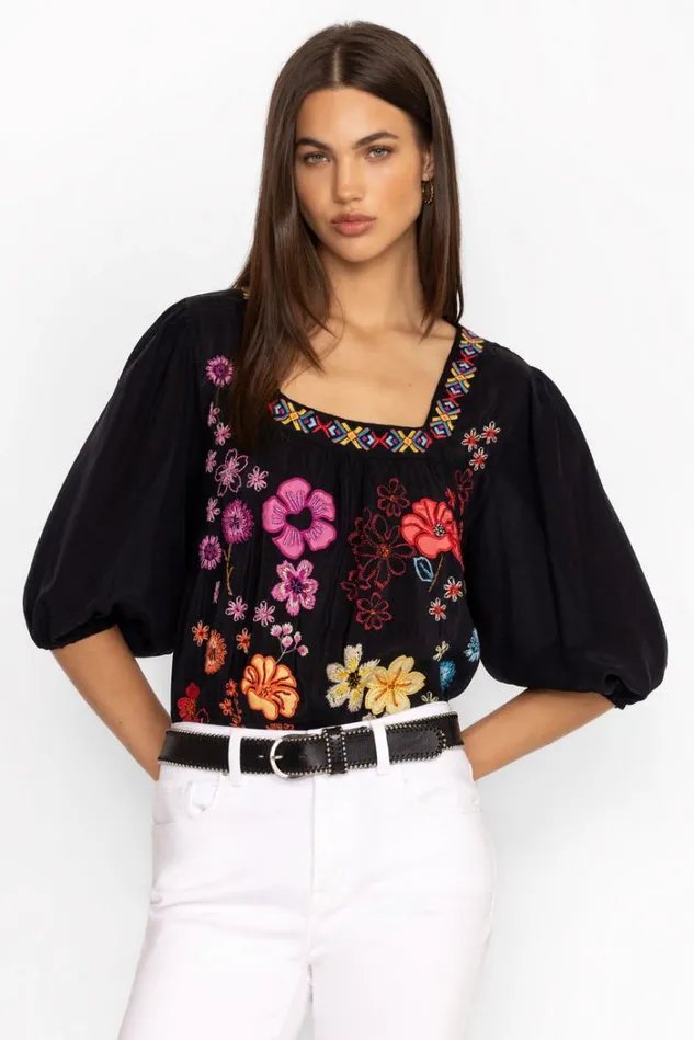Women ENNOKI BLOUSE Black Johnny Was Tops