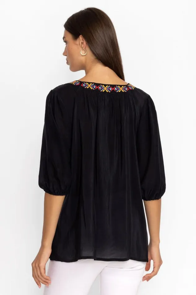 Women ENNOKI BLOUSE Black Johnny Was Tops Women ENNOKI BLOUSE Black Johnny Was Tops