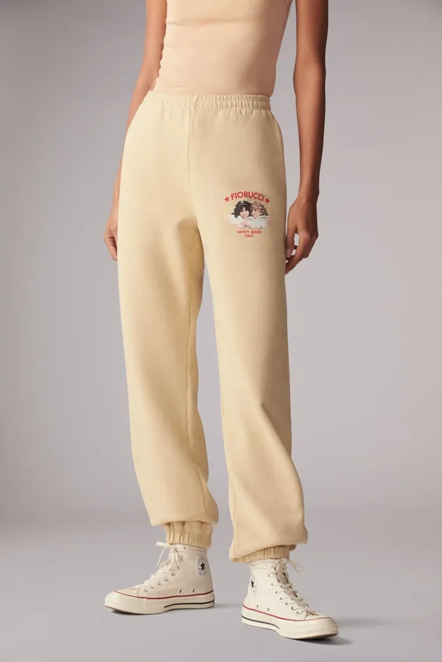 Women Fiorucci Angels Safety Angels Joggers Beige Women Fiorucci Angels Safety Angels Joggers Beige