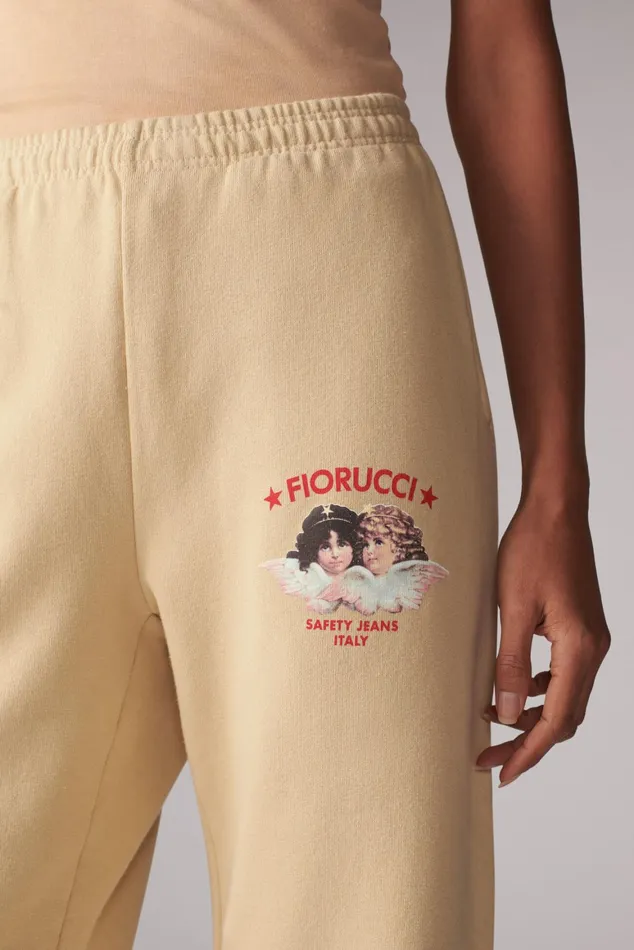 Women Fiorucci Angels Safety Angels Joggers Beige Women Fiorucci Angels Safety Angels Joggers Beige