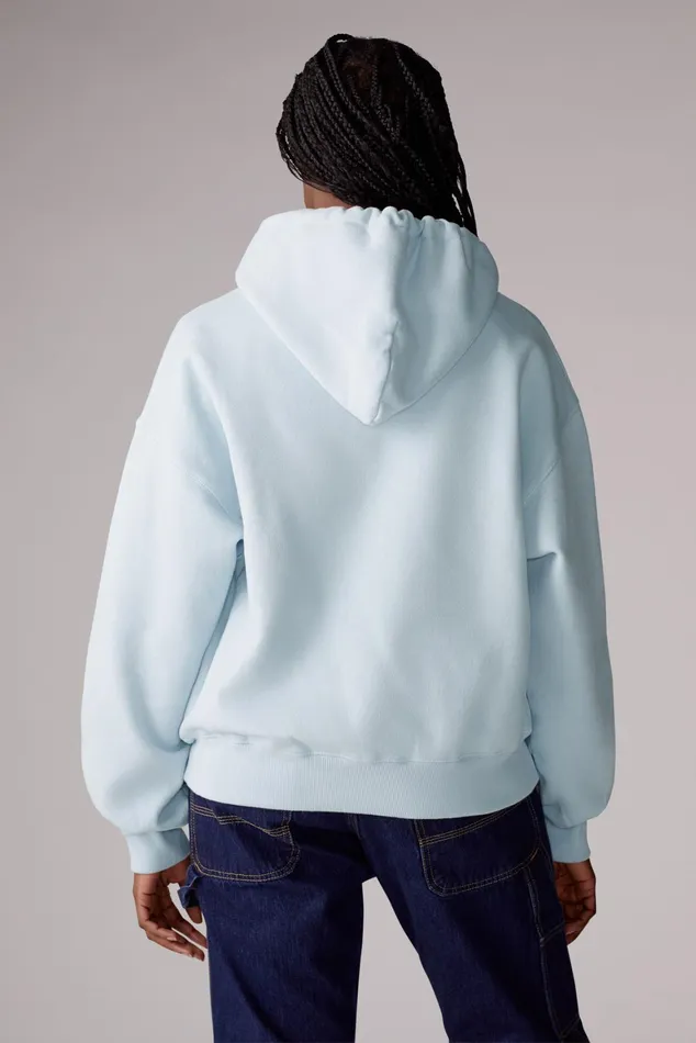 Women Fiorucci Sweatshirts and Hoodies Angels Hoodie Blue Women Fiorucci Sweatshirts and Hoodies Angels Hoodie Blue
