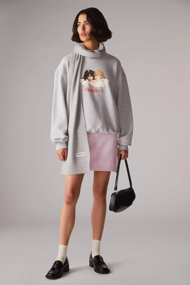 Women Fiorucci Sweatshirts and Hoodies Angels Sweatshirt Grey Women Fiorucci Sweatshirts and Hoodies Angels Sweatshirt Grey
