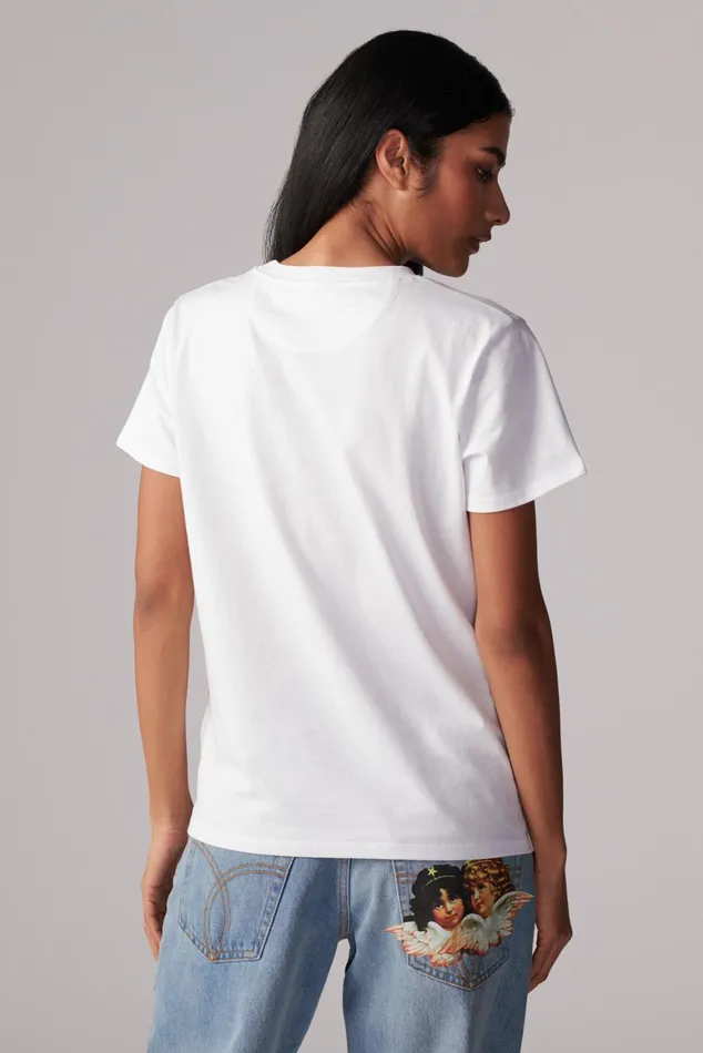 Women Fiorucci TShirts and Tops Logo TShirt White Women Fiorucci TShirts and Tops Logo TShirt White