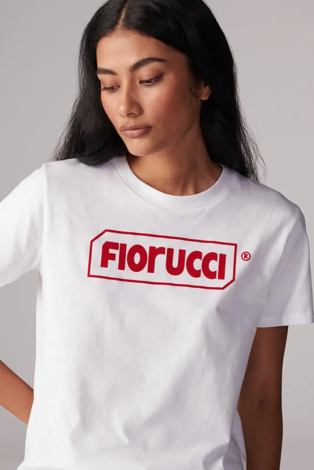 Women Fiorucci TShirts and Tops Logo TShirt White Women Fiorucci TShirts and Tops Logo TShirt White