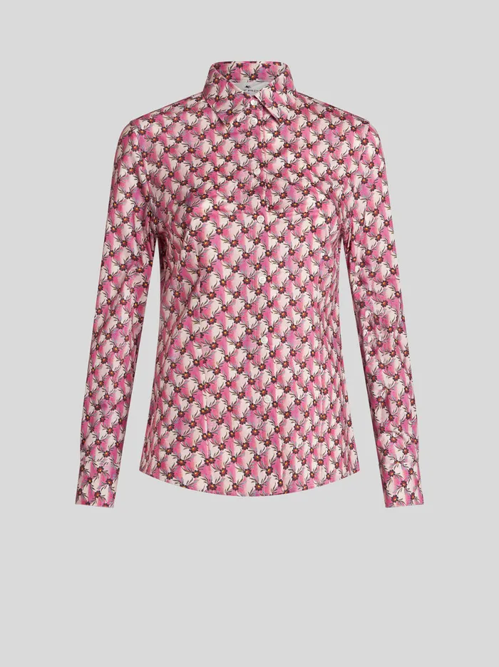 Women Fitted Printed Shirt Etro Shirts And Blouses