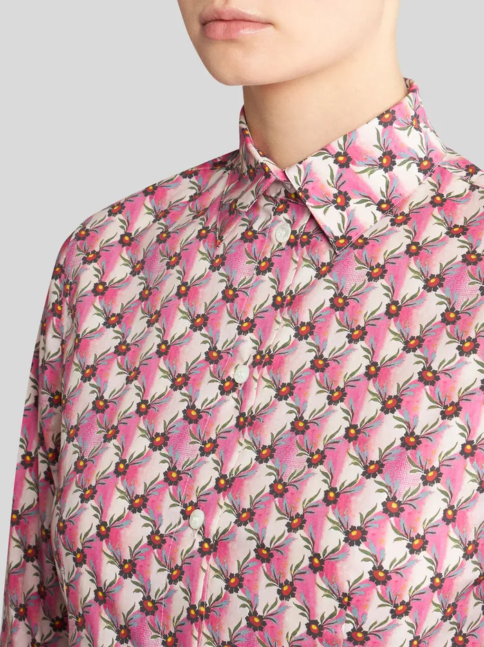 Women Fitted Printed Shirt Etro Shirts And Blouses