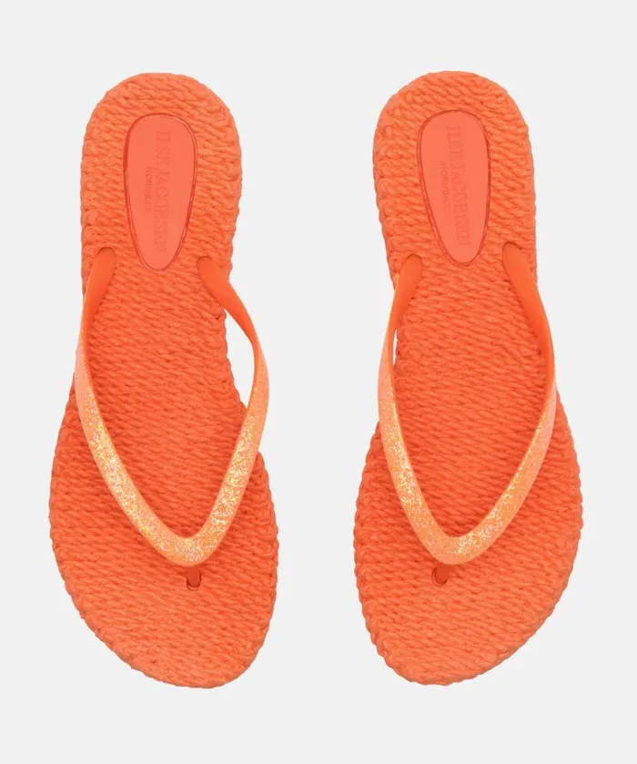 Women Flip Flops Ilse Jacobsen Flip Flop With Glitter 8211 Hot Orange Women Flip Flops Ilse Jacobsen Flip Flop With Glitter 8211 Hot Orange