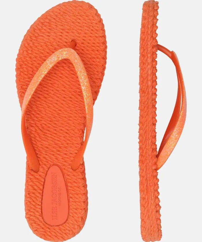 Women Flip Flops Ilse Jacobsen Flip Flop With Glitter 8211 Hot Orange Women Flip Flops Ilse Jacobsen Flip Flop With Glitter 8211 Hot Orange