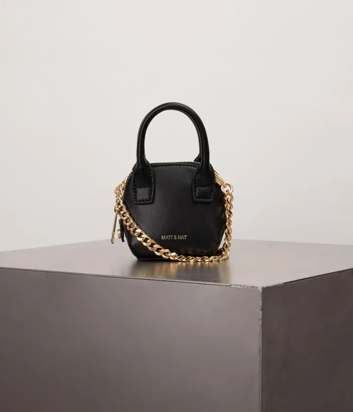 Women Gessi Pico Vegan Crossbody Bag 8211 Appleskin Black Matt and Nat Crossbody