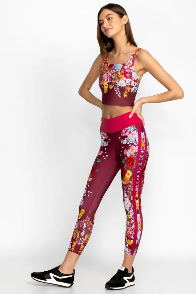 Women Golden Rose High Waist Cropped Active Legging Golden Rose Johnny Was Active Women Golden Rose High Waist Cropped Active Legging Golden Rose Johnny Was Active