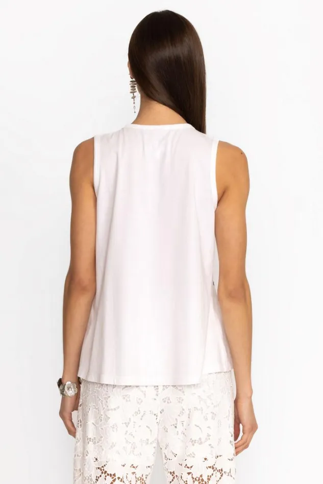 Women HAWAII KNIT TANK White Johnny Was Tops Women HAWAII KNIT TANK White Johnny Was Tops