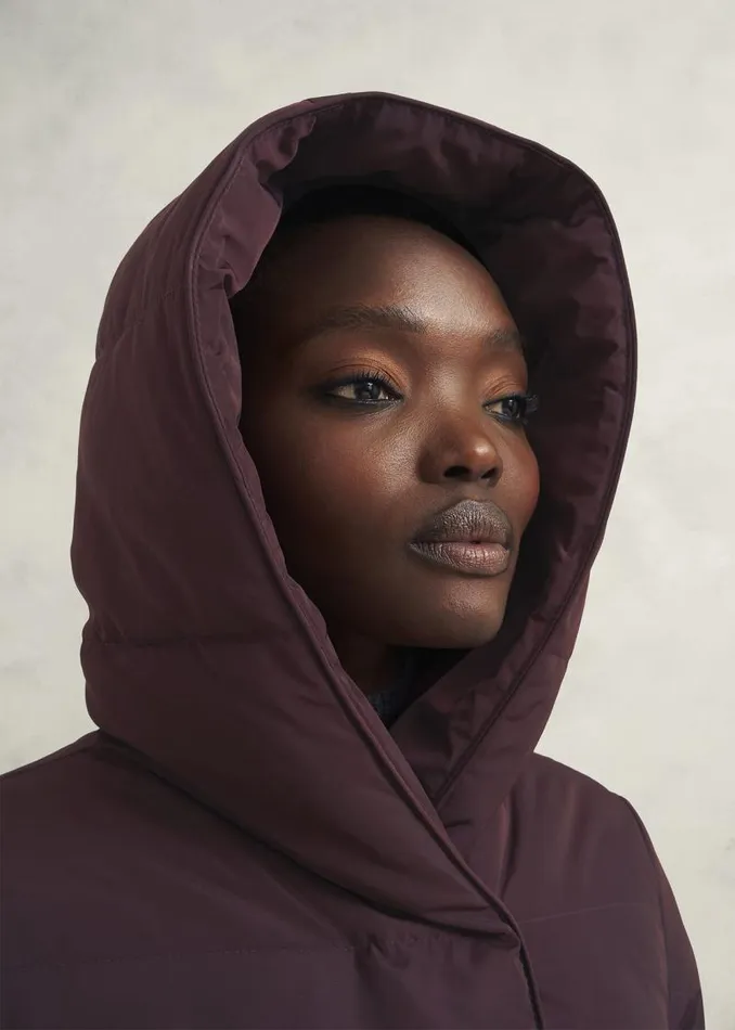Women HOBBS Coats and Jackets Petite Darla Puffer Wine