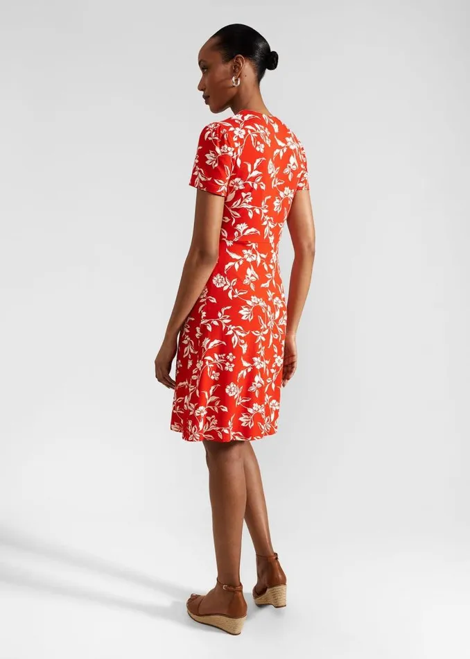 Women HOBBS Dresses and Jumpsuits Petite Lydia Dress Red Buttercream